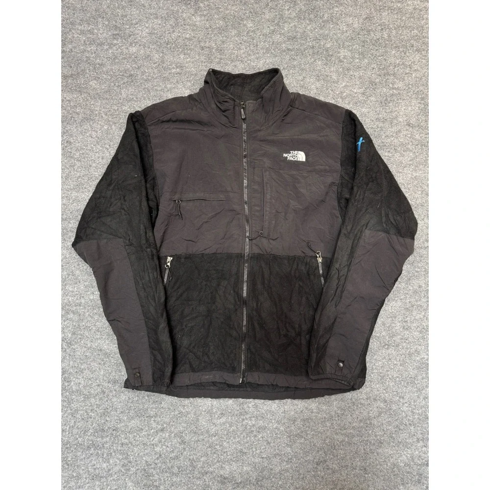 The North Face Denali Polartec Fleece Jacket Mens Large Black Full Zip Outdoor